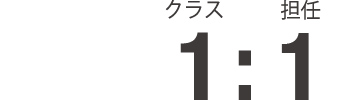 クラス1:担任1